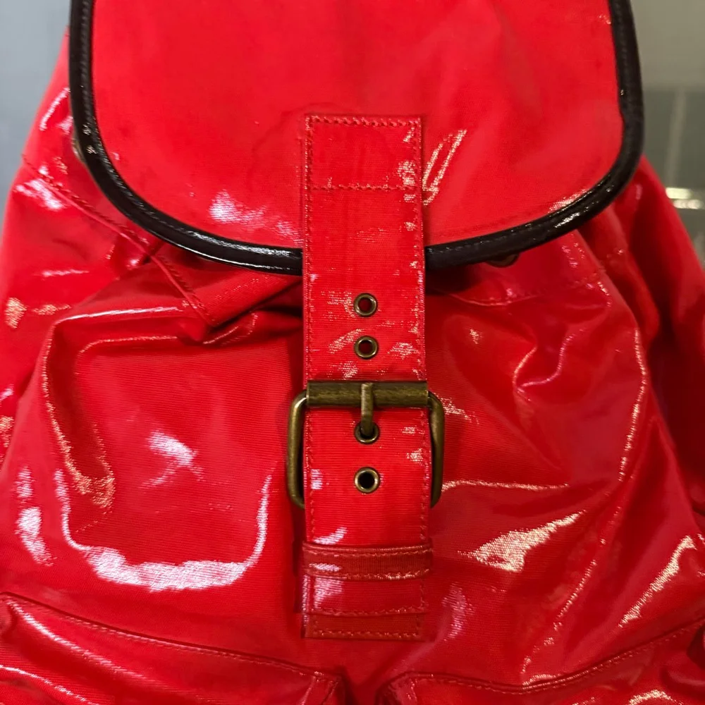 BODEN Backpack Red Coated Canvas